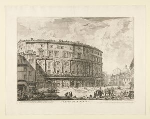 Theater van Marcellus, uit Vedute di Roma door Giovanni Battista Piranesi