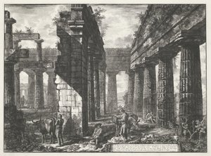 Tempel van Neptunus te Paestum door Giovanni Battista Piranesi