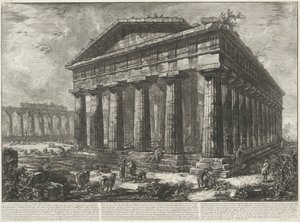 Tempel van Neptunus te Paestum door Giovanni Battista Piranesi