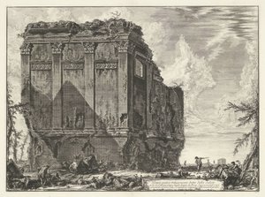 Tempel van Salus bij Rome door Giovanni Battista Piranesi