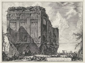 Tempel van Salus bij Rome door Giovanni Battista Piranesi