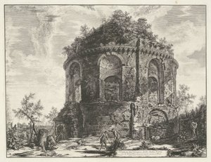 Tempio della Tosse bij Tivoli door Giovanni Battista Piranesi