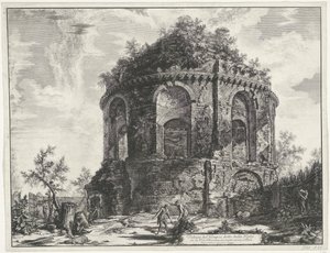 Tempio della Tosse bij Tivoli door Giovanni Battista Piranesi