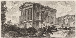 Tempel van Clitumno tussen Foligno en Spoleto door Giovanni Battista Piranesi