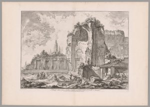 Tempel van Sol en Luna..., van Gezicht op Rome (Tempels van de Zon en de Maan, of zoals anderen, van Isis en Serapis, van Gezicht op Rome) door Giovanni Battista Piranesi