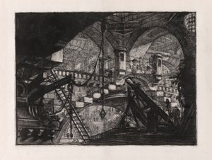 De boog met een schelpmotief, plaat 11 uit Carceri d door Giovanni Battista Piranesi