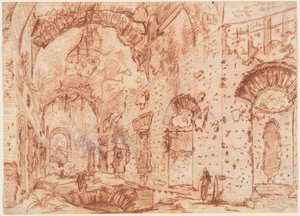 De "Canopus" van de Villa Adriana in Tivoli door Giovanni Battista Piranesi