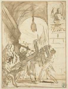 Het dragen van het kruis door Giovanni Battista Piranesi