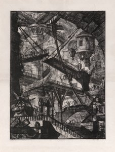 De Ophaalbrug, plaat 7 uit Carceri d door Giovanni Battista Piranesi
