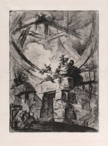 Het reuzenrad, plaat 9 uit Carceri door Giovanni Battista Piranesi