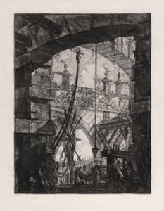 De Grote Piazza, plaat 4 uit Carceri d door Giovanni Battista Piranesi