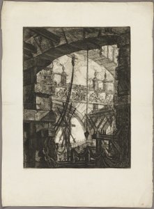 De Grote Piazza, plaat 4 uit Denkbeeldige Gevangenissen door Giovanni Battista Piranesi