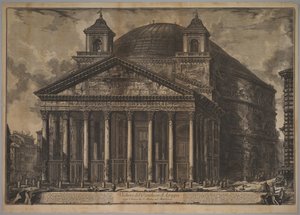 Het Pantheon exterieur door Giovanni Battista Piranesi