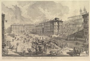 Het Piazza di Spagna door Giovanni Battista Piranesi