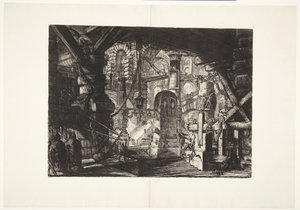 De pier met kettingen door Giovanni Battista Piranesi