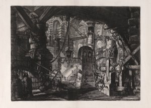 De Pier met Kettingen, plaat 16 uit Carceri d door Giovanni Battista Piranesi