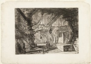 De pier met kettingen, plaat 16 uit Imaginaire Gevangenissen