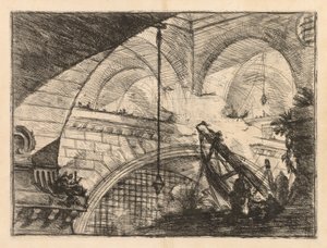 De Gevangenissen: Een Serie Galerijen met Kraanachtige Balkconstructie, 1745-1750 door Giovanni Battista Piranesi