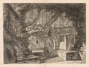 De Gevangenissen: Een Brede Hal met Lantaarns door Giovanni Battista Piranesi