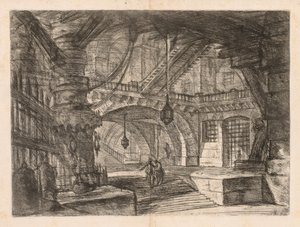 De Gevangenissen: Een Brede Hal met Lantaarns, 1745-1750 door Giovanni Battista Piranesi