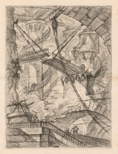 De Gevangenissen: Een Immens Interieur met een Ophaalbrug door Giovanni Battista Piranesi