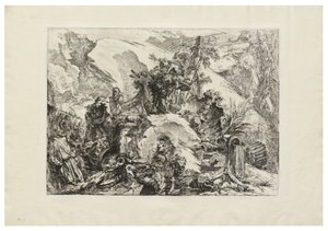 De skeletten, c. 1748 door Giovanni Battista Piranesi