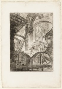 De Rokende Vuur, plaat 6 uit Imaginaire Gevangenissen door Giovanni Battista Piranesi