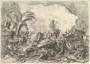 De triomfboog, uit Grotteschi Grotesken door Giovanni Battista Piranesi