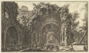 De zogenaamde Grot van Egeria Veduta della fonte e delle spelonche d
