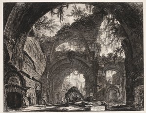 Thermen in de Villa Adriana te Tivoli door Giovanni Battista Piranesi