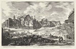 Thermen van Diocletianus te Rome door Giovanni Battista Piranesi