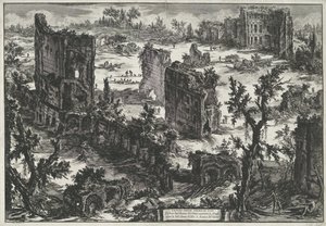 Thermen van Trajanus te Rome (Gezichten op Rome)