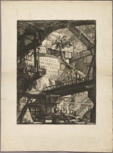 Titelpagina uit denkbeeldige gevangenissen door Giovanni Battista Piranesi