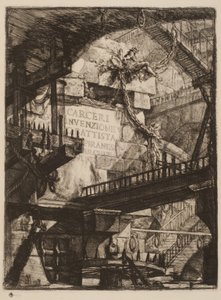 Titelplaat, Plaat I uit Imaginaire Gevangenissen door Giovanni Battista Piranesi