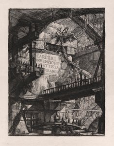 Titelplaat, plaat 1 uit Carceri d door Giovanni Battista Piranesi