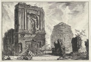 Tombes van Licinianus Piso en de Cornelius familie langs de Via Appia door Giovanni Battista Piranesi