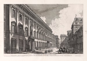 Veduta del Palazzo Odescalchi (Uitzicht op het Odescalchi-paleis), uit Vedute di Roma (Gezichten van Rome) door Giovanni Battista Piranesi