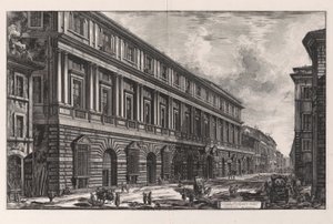 Veduta del Palazzo Stopani. Architettura di Rafaele d door Giovanni Battista Piranesi