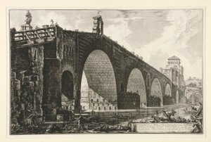 Gezicht op de Milviaanse Brug over de Tiber twee mijl buiten Rome, uit Vedute di Roma door Giovanni Battista Piranesi