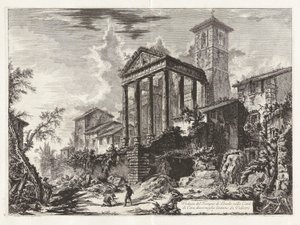 Veduta del Tempio di Ercole nella Città di Cora, dieci miglia lontano da Velletri, uit Vedute di Roma (serie)