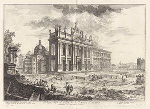 Veduta van de Basiliek van S. Giovanni Laterano, uit Vedute di Roma door Giovanni Battista Piranesi