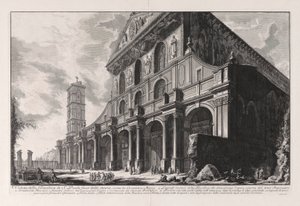 Gezicht op de Basiliek van San Paolo fuori delle Mura, Gebouwd door Constantijn de Grote, uit Vedute di Roma