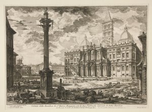 Veduta van de Basiliek van S. Maria Maggiore met zijn twee zijvleugels, uit Vedute di Roma door Giovanni Battista Piranesi