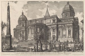Gezicht op de Achtergevel van de Basiliek van S. Maria Maggiore door Giovanni Battista Piranesi