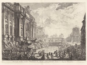 Veduta della vasta Fontana di Trevi anticamente detta l door Giovanni Battista Piranesi