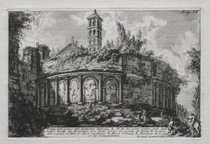 Veduta dellavanzo dellAnfiteatro Castranse door Giovanni Battista Piranesi