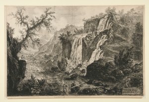 Veduta delle Cascatelle a Tivoli, uit Vedute di Roma door Giovanni Battista Piranesi