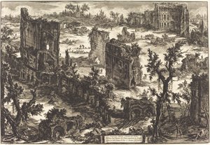Veduta delle Terme di Tito door Giovanni Battista Piranesi