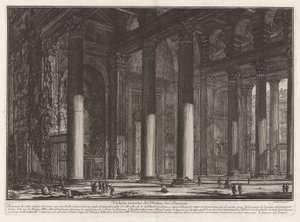 Veduta interna del Pronao del Panteon door Giovanni Battista Piranesi