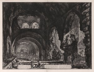 Veduta interna della Villa di Mecenate door Giovanni Battista Piranesi